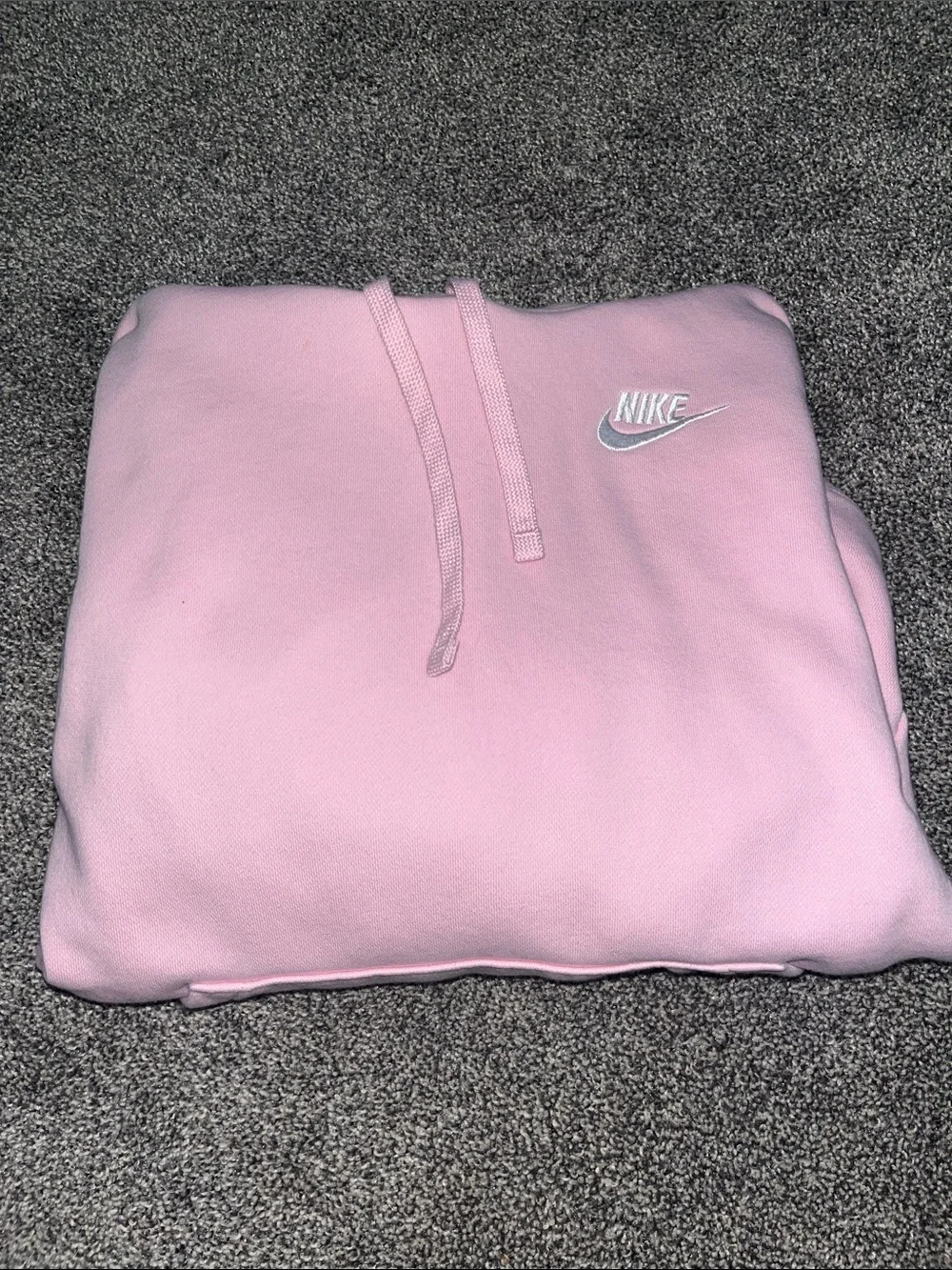 Nike Light Pink Pullover Hoodie with Embroidered Swoosh